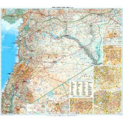 Gizi Map Sýrie a Libanon - nástěnná mapa 86 x 94 cm Varianta: bez rámu v tubusu, Provedení: laminovaná mapa v lištách – Hledejceny.cz