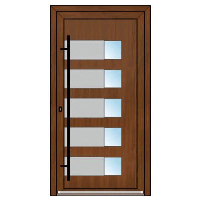 OknaDvereNaMiru.cz Vchodové plastové dveře INOX 1413 zlatý dub 90 x 220 cm – Zboží Mobilmania