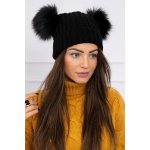 Fashionweek dámská zimní čepice se dvěma bambulkami K2 černá – Hledejceny.cz