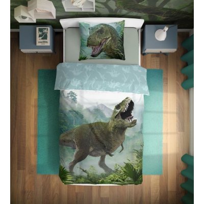 Faro Povlečení Dinosauři Jurský svět T-Rex 002 bavlna 140x200 70x90 – Sleviste.cz