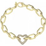 Guess Výrazný pozlacený náramek Srdce Beloved JUBB05016JWYG – Sleviste.cz