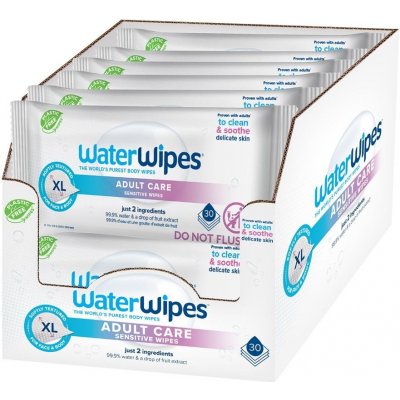 WATERWIPES Ubrousky vlhčené Adults bez obsahu plastů 12 x 30 ks – Hledejceny.cz