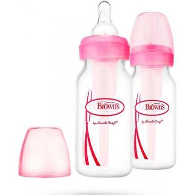 Dr. Brown´s láhev úzkohrdlá Options 2xrůžová 120ml – Zboží Dáma