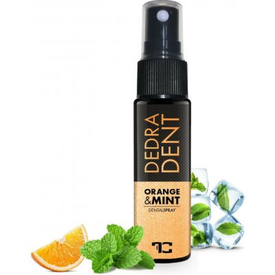 Dedra Dent přírodní bylinný ústní sprej ORANGE & MINT s mátou tymiánem & hřebíčkem svěží dech bez cukru 30 ml – Zboží Dáma