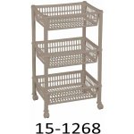 Plast Team Regál pojízdný 3 košíky 39 x 29 x 68,5 cm – Zboží Dáma