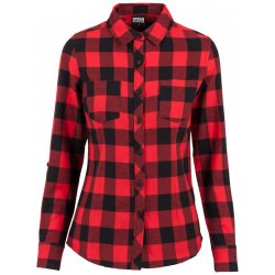 Ladies Turnup Checked Flanell shirt blk/red