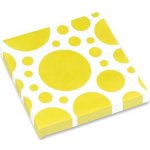 Solid papírové ubrousky Color Dots žluté 20ks 33x33cm – Sleviste.cz