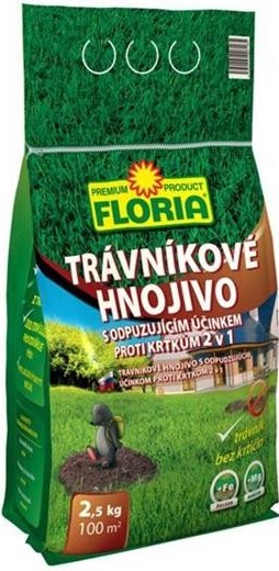 Floria Trávníkové hnojivo proti krtkům 2,5kg