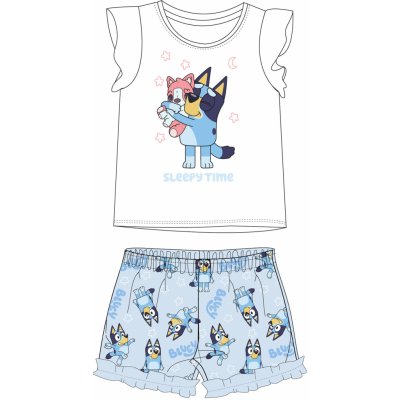 Bluey licence Dívčí pyžamo Bluey bílá světle modrá – Zboží Dáma