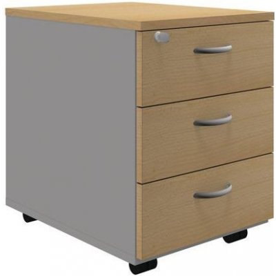 Manutan Systém 58 x 42 x 56 cm 3 zásuvky buk – Hledejceny.cz