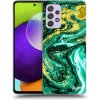 Pouzdro a kryt na mobilní telefon Samsung Picasee silikonové Samsung Galaxy A52 5G Green Gold čiré