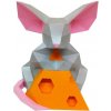 Vystřihovánka a papírový model papírový model 3D myš se sýrem