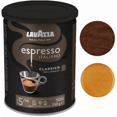 Lavazza mletá Espresso Italiano Classico dóza 250 g – Zboží Dáma