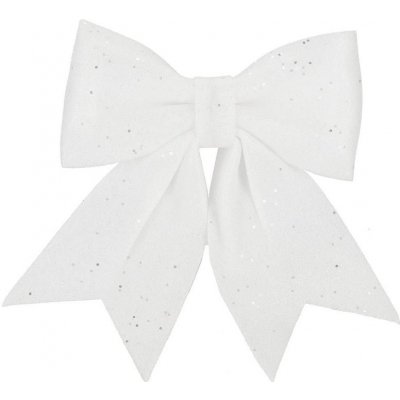 SPRINGOS Vánoční mašle s flitry 30x29cm bílá vánoční dekorace CA1302-XG – Zbozi.Blesk.cz