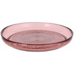 Bitz Skleněný desertní talíř kusintha 18 cm pink