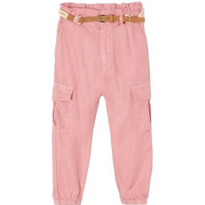 Mayoral Dívčí volné kalhoty s kapsami růžová