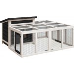 vidaXL Králíkárna šedá 144 x 123 x 67,5 cm masivní borové dřevo – Zboží Dáma