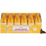 Shrinivas Satya Vonné kužely tekoucí dým Sandalwood 24 ks – Zboží Dáma