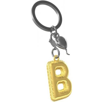 Přívěsek na klíče MTM zlatý balonek písmeno B – Zboží Mobilmania