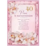 ARGUS Přání k 40. narozeninám 15-8012c40 – Zboží Dáma