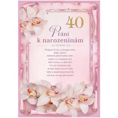 ARGUS Přání k 40. narozeninám 15-8012c40 – Zboží Dáma