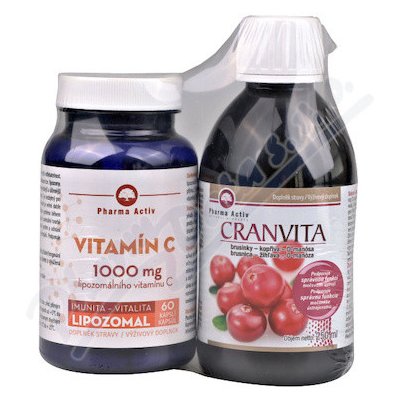 Pharma Activ Lipozomal Vit.C 1000 mg 60 kapslí + Cranvita 250 ml – Hledejceny.cz