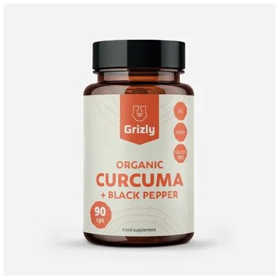 Grizly Kurkuma & Piperin BIO 90 kapslí – Hledejceny.cz
