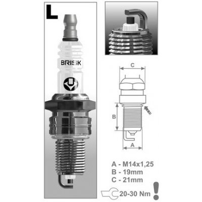 zapalovací svíčka L15YC řada Super, BRISK - Česká Republika | Zboží Auto