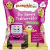 Dětský snack Pumpkin Organics BIO Foukaná zeleninová traktorová kolečka Hrášek a kukuřice 20 g