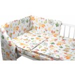 Baby Nellys 3-dílná sada Mantinel s povlečením Premium Cute Animals bílá 120 x 90 cm – Zboží Dáma