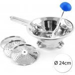 Cookcase art.190 Ruční nerezový pasírovač, 3 vyměnitelné sítka, 24cm – Zboží Dáma