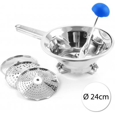 Cookcase art.190 Ruční nerezový pasírovač, 3 vyměnitelné sítka, 24cm – Zboží Dáma