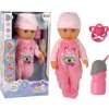 Panenka LEAN Toys Baby Doll Pee Sounds Loutková láhev růžové pyžamo