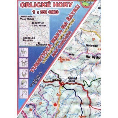 Excart Maps Orlické hory - mapa na šátku