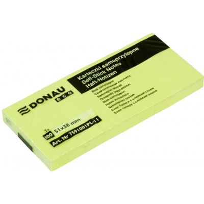 Samolepicí bloček Eco žlutý 51 x 38 mm 3 x 100 listů – Hledejceny.cz