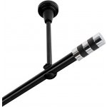 OK-GarnýžeCZ Garnýž kovová jednořadá 19mm Sigma černá 470 cm do stěny / na tunýlek - bez kroužků – Hledejceny.cz