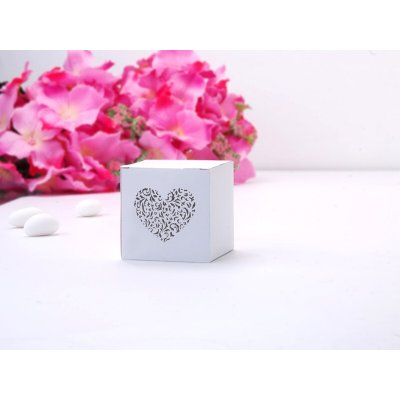 PartyDeco PartyDeco Krabičky s vyřezávaným srdcem - Ornament 10 ks – Hledejceny.cz