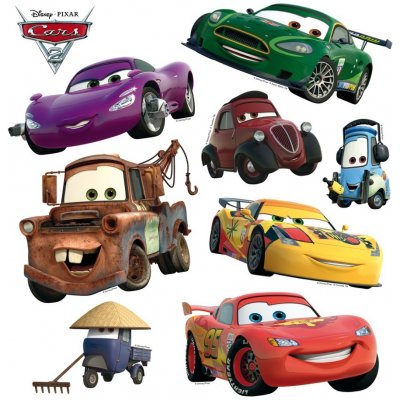 AG Design DKS1089 Samolepicí dekorace CARS 30 x 30 cm – Zboží Mobilmania