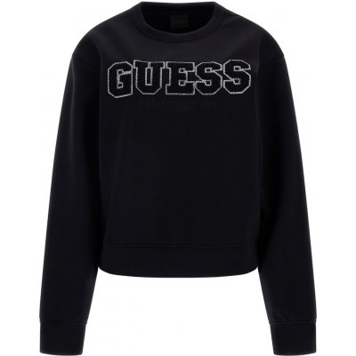 Guess dámská mikina CN EMBELLISHED LOGO sweatshirt W3BQ17KBYE2-JBLK Černá