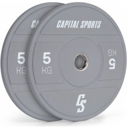 Capital Sports Nipton 2021, kotouč na činku, bumper kotouč tvrdá guma 2 × 5 kg, 50,4 mm