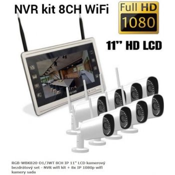 RGB.vision RGB-WBK820-D1/JWT 8CH IP 11" LCD kamerový bezdrátový set - NVR wifi kit + 8x IP 1080p wifi kamery sada