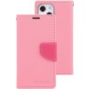 Pouzdro a kryt na mobilní telefon Apple MERCURY FANCY Peněženkový Apple iPhone 14 světle růžové