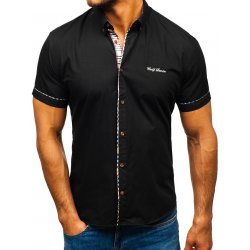 Bolf 5509-1 Černá pánská elegantní košile s krátkým rukávem