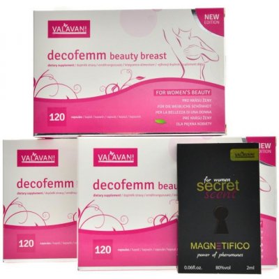 Valavani DecoFemm beauty breast 360 kapslí + secret scent pro ženy