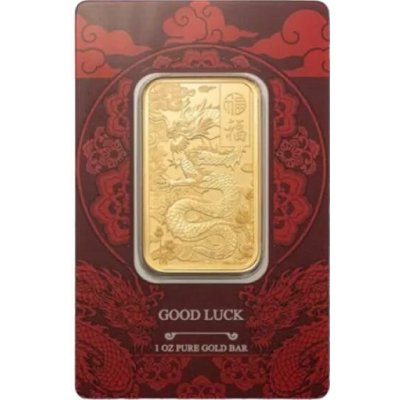 PAMP Dragon s motivem štěstí Zlatý slitek 1 oz – Zboží Dáma