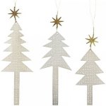 Ozdoba vánoční stromek Silver Tree set 3 ks House Doctor – Hledejceny.cz