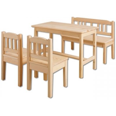 Čisté dřevo Dřevěný stoleček s židličkami – Sleviste.cz
