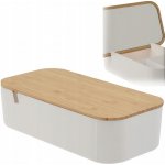 Berilo Kosmetický organizér se 3 přihrádkami Bambus Metakrylát 9,5 x 7 x 23,2 cm – Zboží Dáma