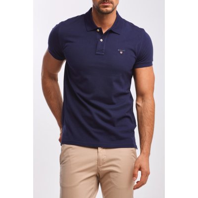 Gant ORIGINAL SLIM PIQUE SS RUGGER modrá – Hledejceny.cz