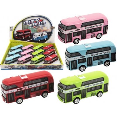 Teddies Autobus patrový kov/plast na zpětné natažení 9,5cm – Sleviste.cz
